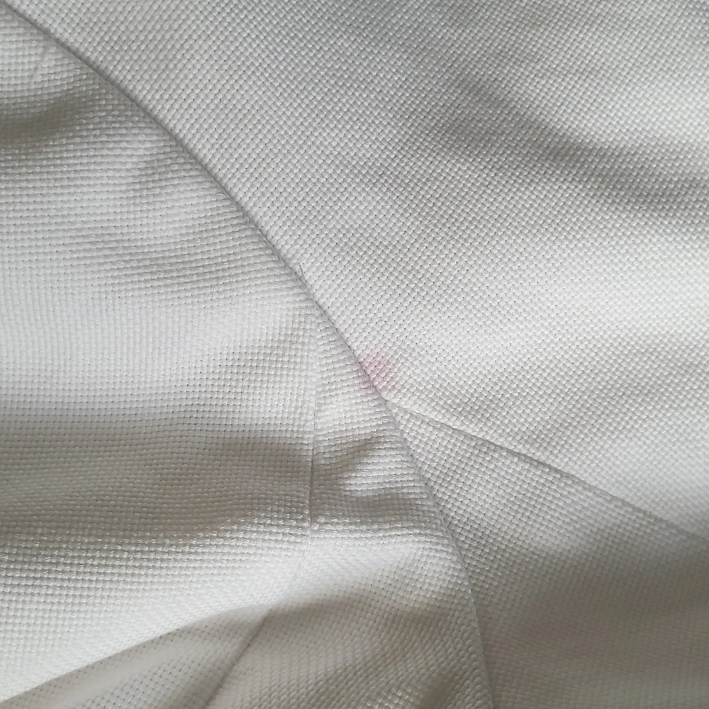 Banana Republic Large Petite Poplin White Lined Spring Button Coat - Picture 13 of 14
